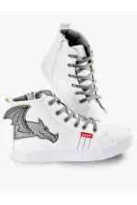 Ejderha Erkek Çocuk Beyaz Spor Ayakkabı Spor Ayakkabı