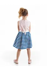 Floral Striped Girl's Pink Formal Dress