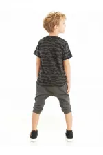 Dino Explorer Erkek Çocuk T-shirt Kapri Şort Takım