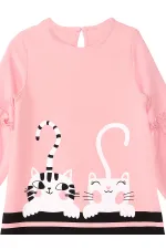 Sevimli Arkadaşlar Kız Çocuk Dokuma Elbise