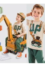 Up Dozer Erkek Çocuk T-shirt Pantolon Takım