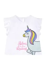Sim Unicorn Girl's T-Shirt and Poplin Shorts Set