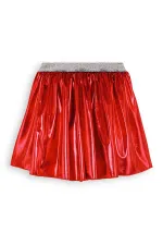 Kız Çocuk Kırmızı Metalik Parlak Etek