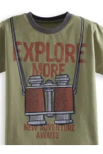 Découvrez l'ensemble t-shirt et short en gabardine pour garçon