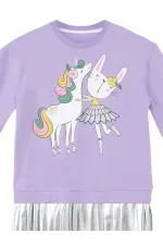 Ballerina Unicorn Girl's Pleated Dress
