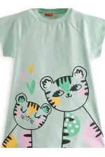 Puanlı Kaplan Kız Çocuk T-shirt Tayt Takım