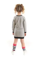 Robe sweat-shirt grise licorne pour fille