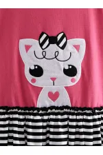 Robe d'été fuchsia Kitty Girl