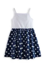 Robe bleu marine à pois Lily pour fille
