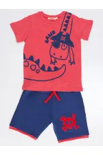 Korsan Dino Erkek Çocuk T-shirt Şort Takım