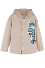 Dino Oversize Gabardine Boys' Shirt Jacket