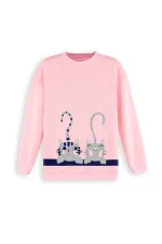 Ensemble de survêtement rose à rayures pour filles