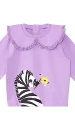 Zebra Kız Bebek Lila Sweat