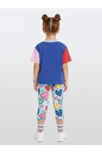 Kalpli Kedi Kız Çocuk T-shirt Tayt Takım