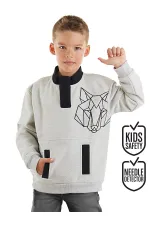Kurt Erkek Çocuk Gri Sweat