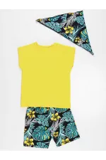 Hawaii Erkek Çocuk T-shirt Şort Bandana Takım