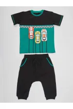 Finish Erkek Çocuk T-shirt Kapri Şort Takım