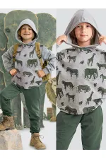 Ensemble de survêtement pour garçon à motifs animaux