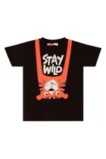 Stay Wild Erkek Çocuk T-Shirt Kapri Şort Takım