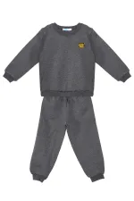 Kedi Erkek Bebek Koyu Gri Eşofman Takım