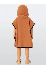 Kiremit Tiger Erkek Çocuk Panço Bornoz