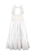 Robe blanche texturée pour fille