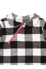 Ponpon Kız Çocuk Ekose Elbise