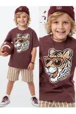 Cool Tiger Erkek Çocuk T-shirt Şort Takım
