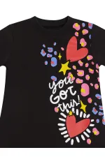 Robe de fille à motif zèbre et cœur