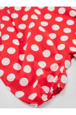 Red and White Polka Dot Girl's Balloon Jumpsuit