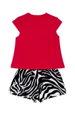 Ballerina Zebra Girl's T-Shirt and Shorts Set