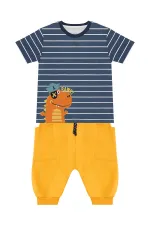 Denizci Dino Erkek Çocuk T-shirt Kapri Şort Takım