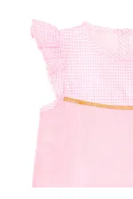 Winged Unicorn Plaid Girl's Pink Dress