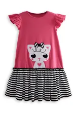 Robe d'été fuchsia Kitty Girl