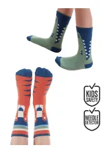 Hayvanlar Erkek Çocuk 2'li Soket Çorap