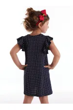 Robe à pois pour fille avec fleurs