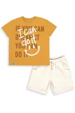 Ensemble t-shirt et short « Je peux » pour garçon