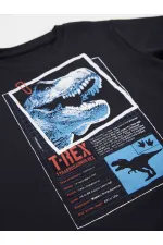 T-rex Info Erkek Çocuk T-shirt Kapri Şort Takım
