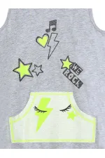 We Rock Grey Melanj Kapüşonlu Kız Çocuk Elbise