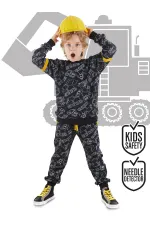 Arabalar Erkek Çocuk Siyah Eşofman Takım