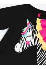 Robe licorne zèbre pour fille