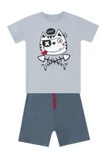 Ahoy Kedi Erkek Çocuk T-shirt Şort Takım