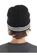 Bonnet tricoté pirate pour garçon, noir