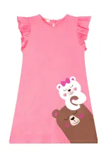Ayıcıklar Kız Çocuk Pembe Elbise