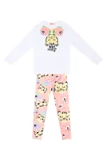 Süslü Leo Kız Çocuk T-Shirt Tayt Takım