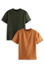 Erkek Çocuk Basic Oversize 2'li T-shirt Takım Erkek Çocuk Basic Oversize 2'li T-shirt Takım