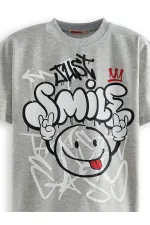 Just Smile Erkek Çocuk T-shirt Kapri Şort Takım