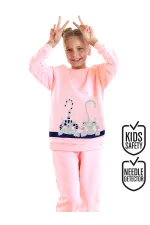 Ensemble de survêtement rose à rayures pour filles