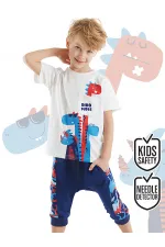 Dino Dudes Erkek Çocuk T-shirt Kapri Şort Takım