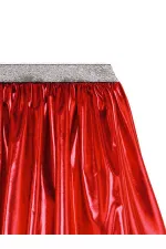Kız Çocuk Kırmızı Metalik Parlak Etek